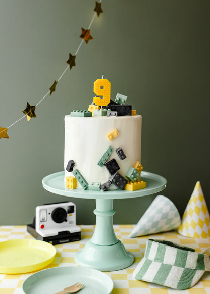 Yellow Birthday Candle – Number 9