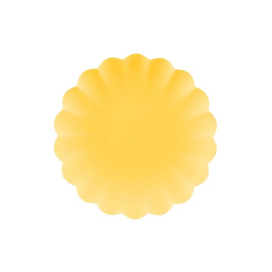 Yellow Frill Plastic Plates