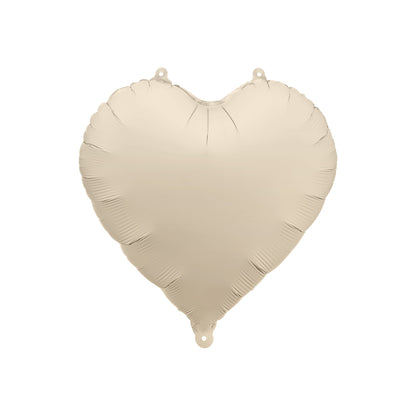 Beige Heart Foil Balloon