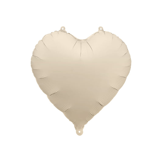 Beige Heart Foil Balloon