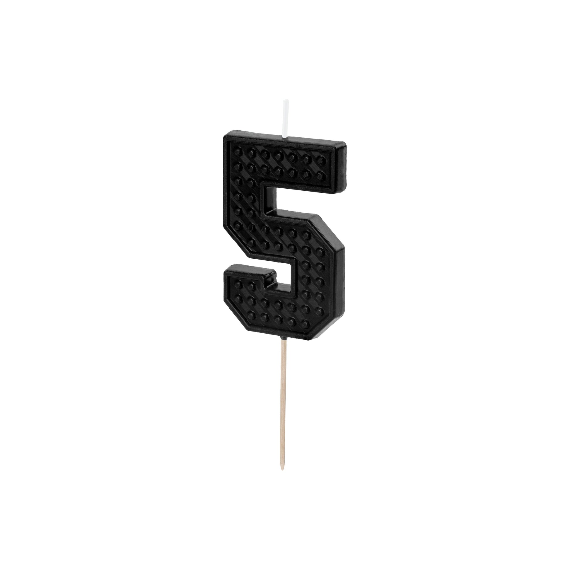 Black Birthday Candle – Number 5
