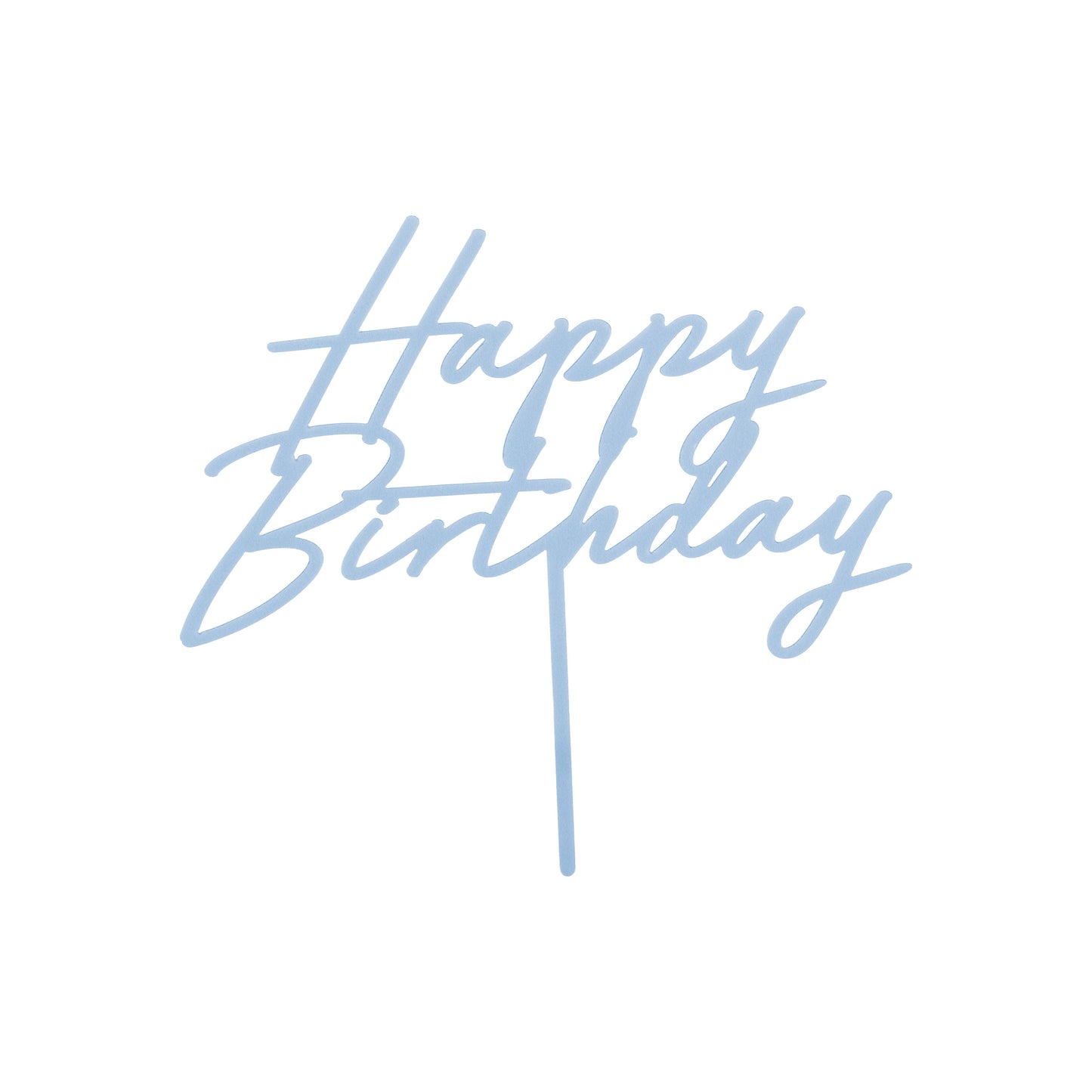 Happy Birthday Blue Cake Topper