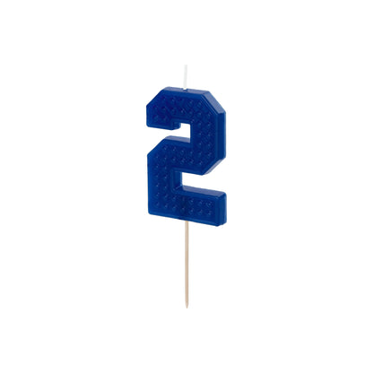 Blue Birthday Candle – Number 2