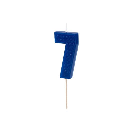 Blue Birthday Candle – Number 7