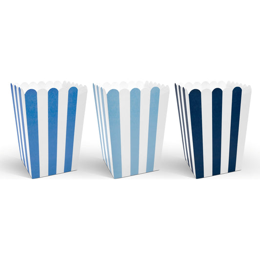 Blue Striped Snack Boxes