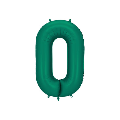 Bottle Green Number 0 Foil Balloon – Birthday Party Decoration