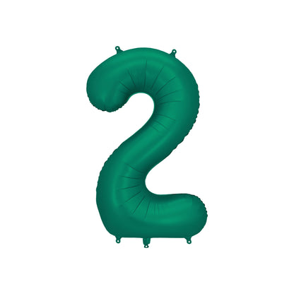 Bottle Green Number 2 Foil Balloon – Birthday Party Decoration