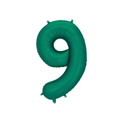 Bottle Green Number 9 Foil Balloon – Birthday Party Decoration