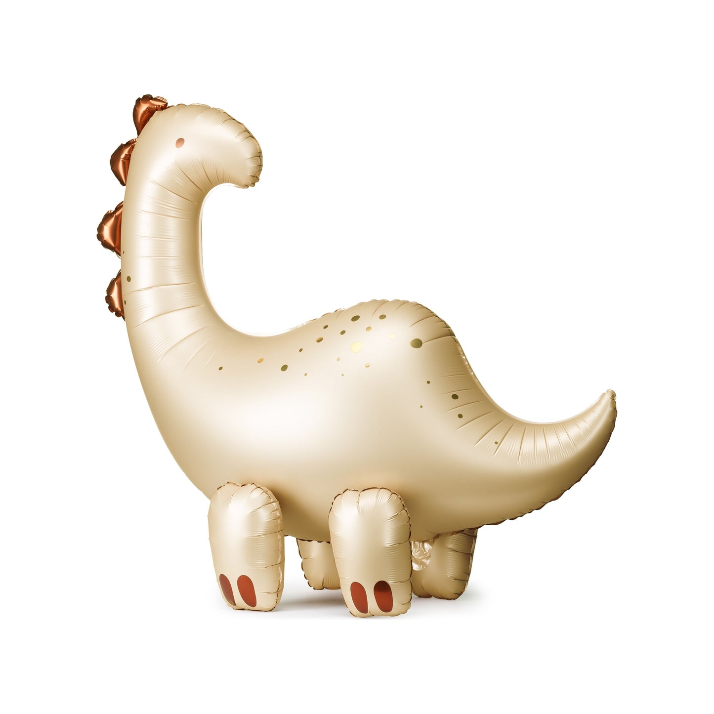 Beige Brontosaurus foil balloon for dinosaur birthday party decor
