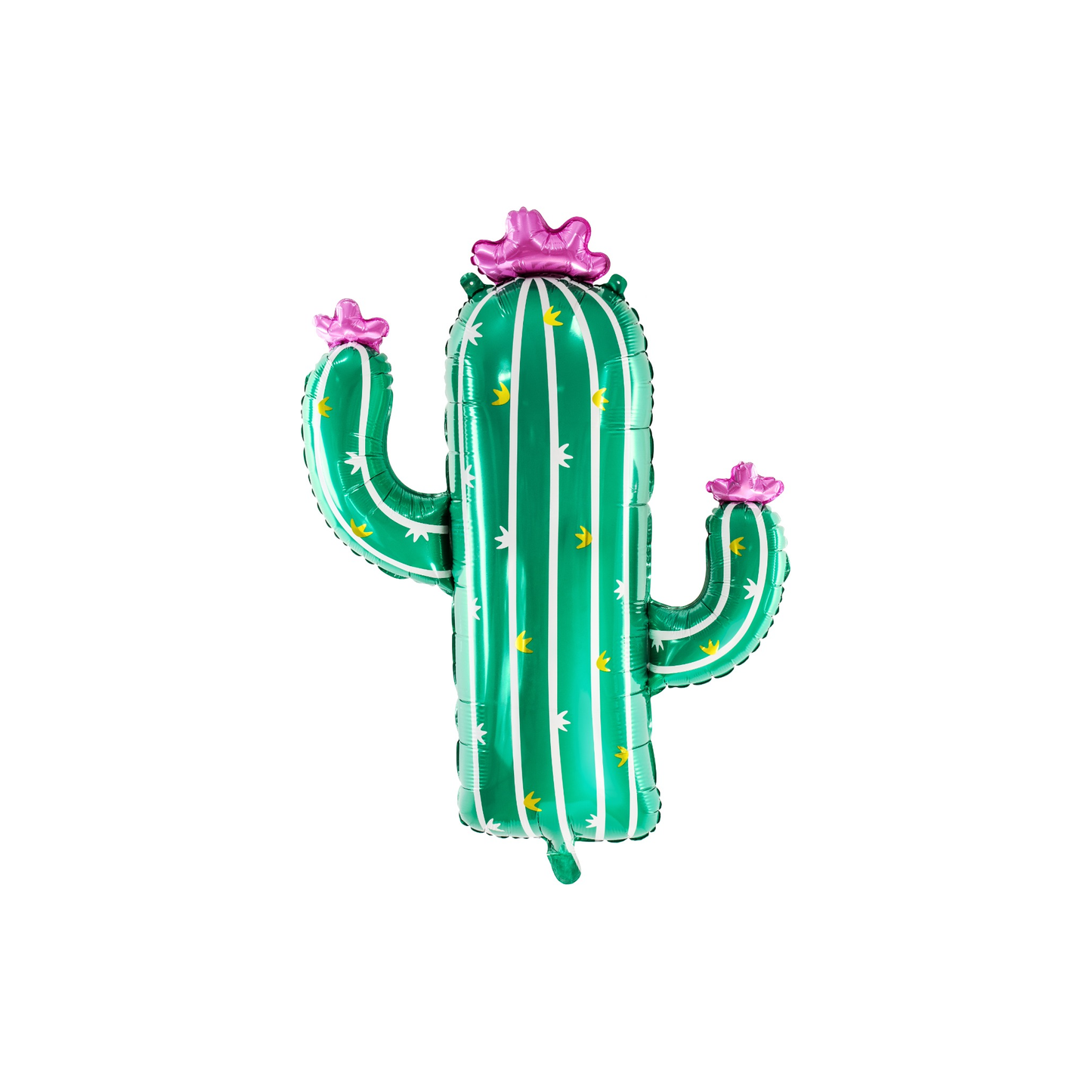 Large cactus foil balloon with pink flowers – fun western party decoration