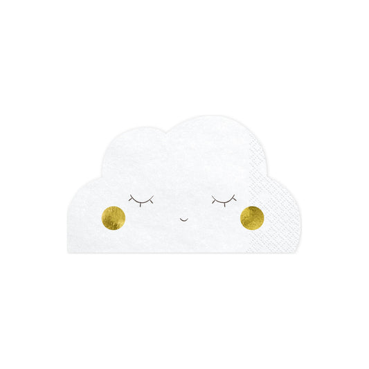 Cloud-shaped paper napkins – pastel table decorations for Welcome to the World baby party