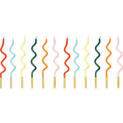 Curl Rainbow Birthday Candles
