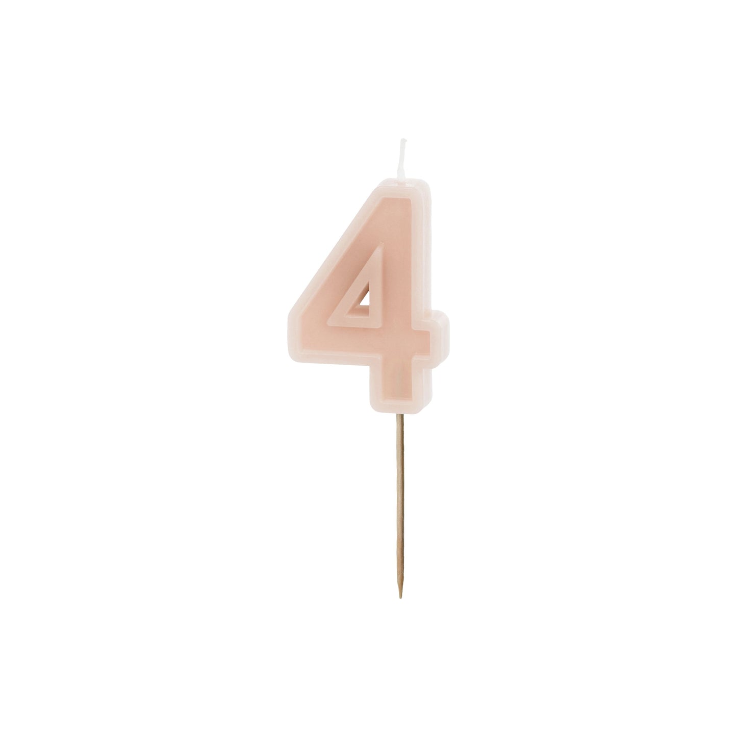 Dusty Rose Birthday Candle number 4