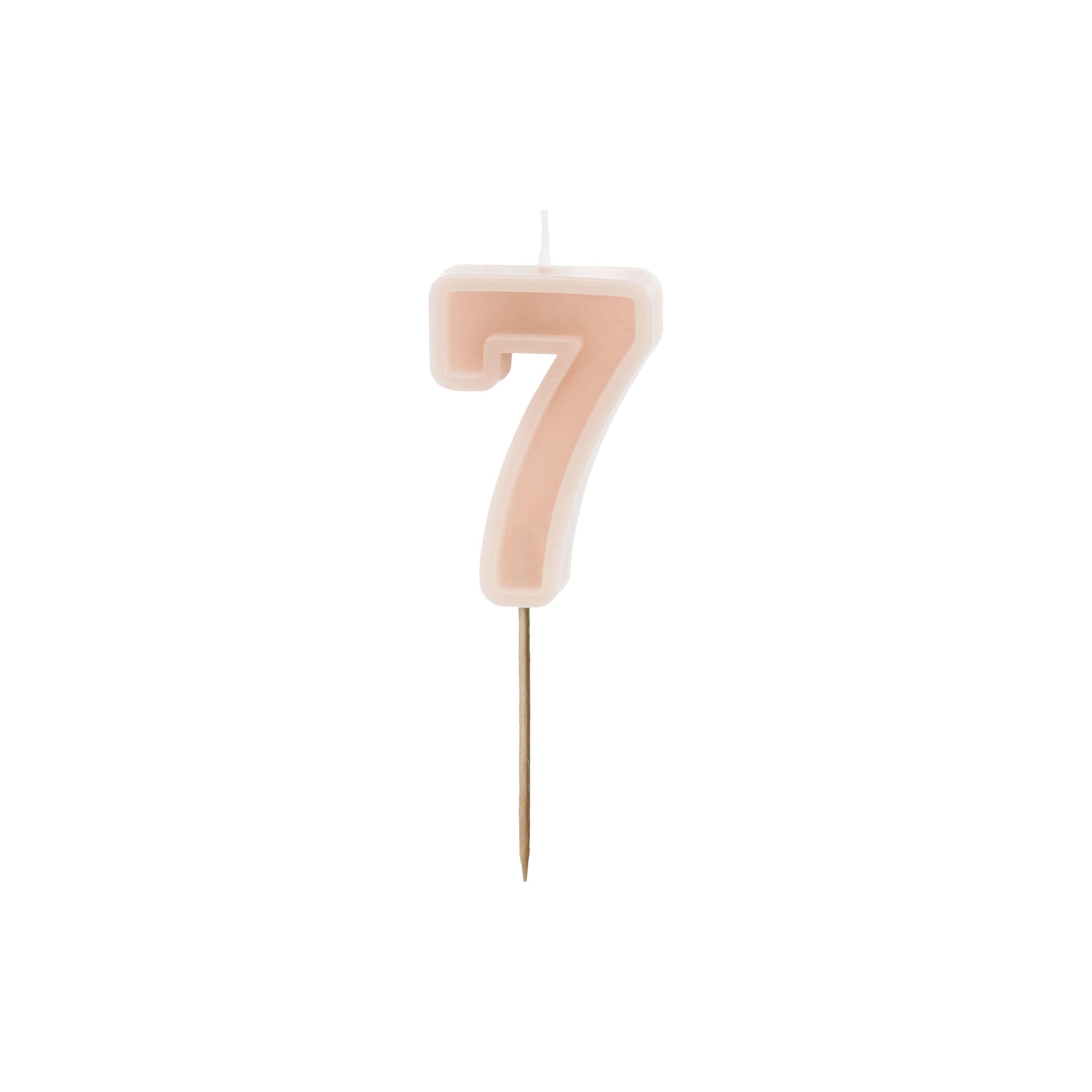 Dusty Rose Birthday Candle number 7