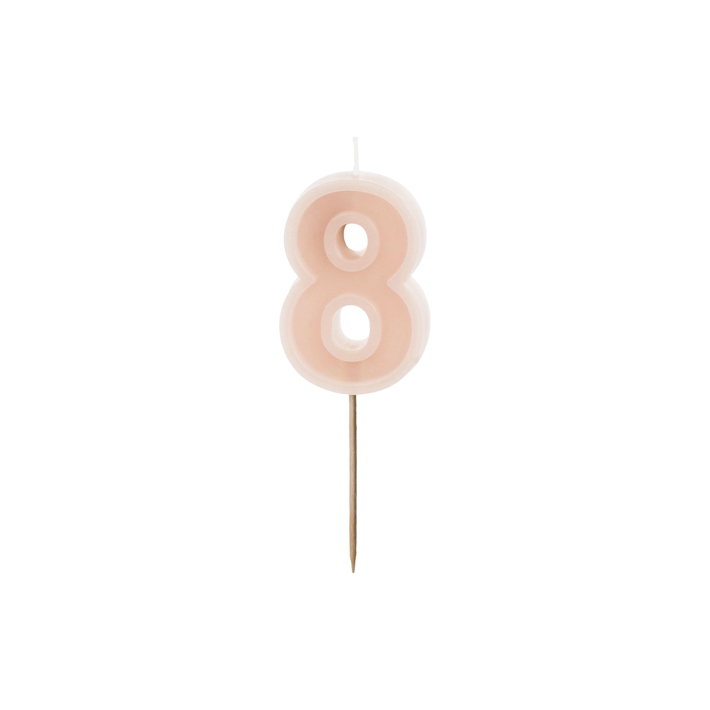 Dusty Rose Birthday Candle number 8