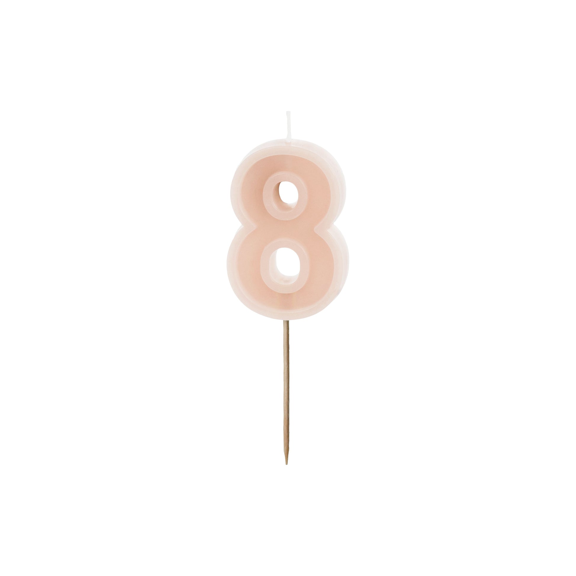 Dusty Rose Birthday Candle number 8