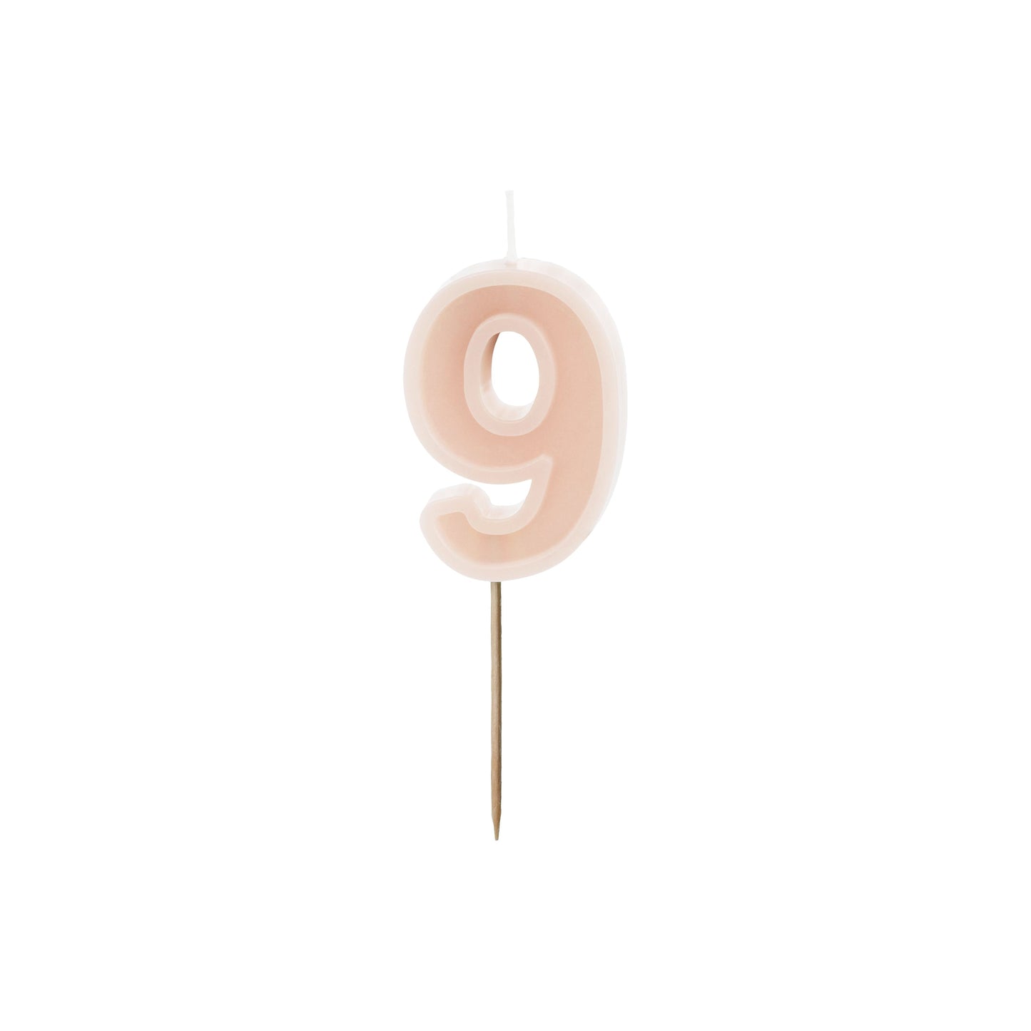 Dusty Rose Birthday Candle number 9