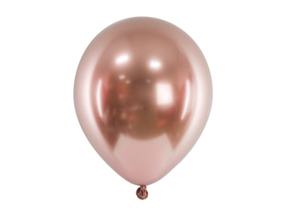 Rose gold glossy balloons for kids birthday party