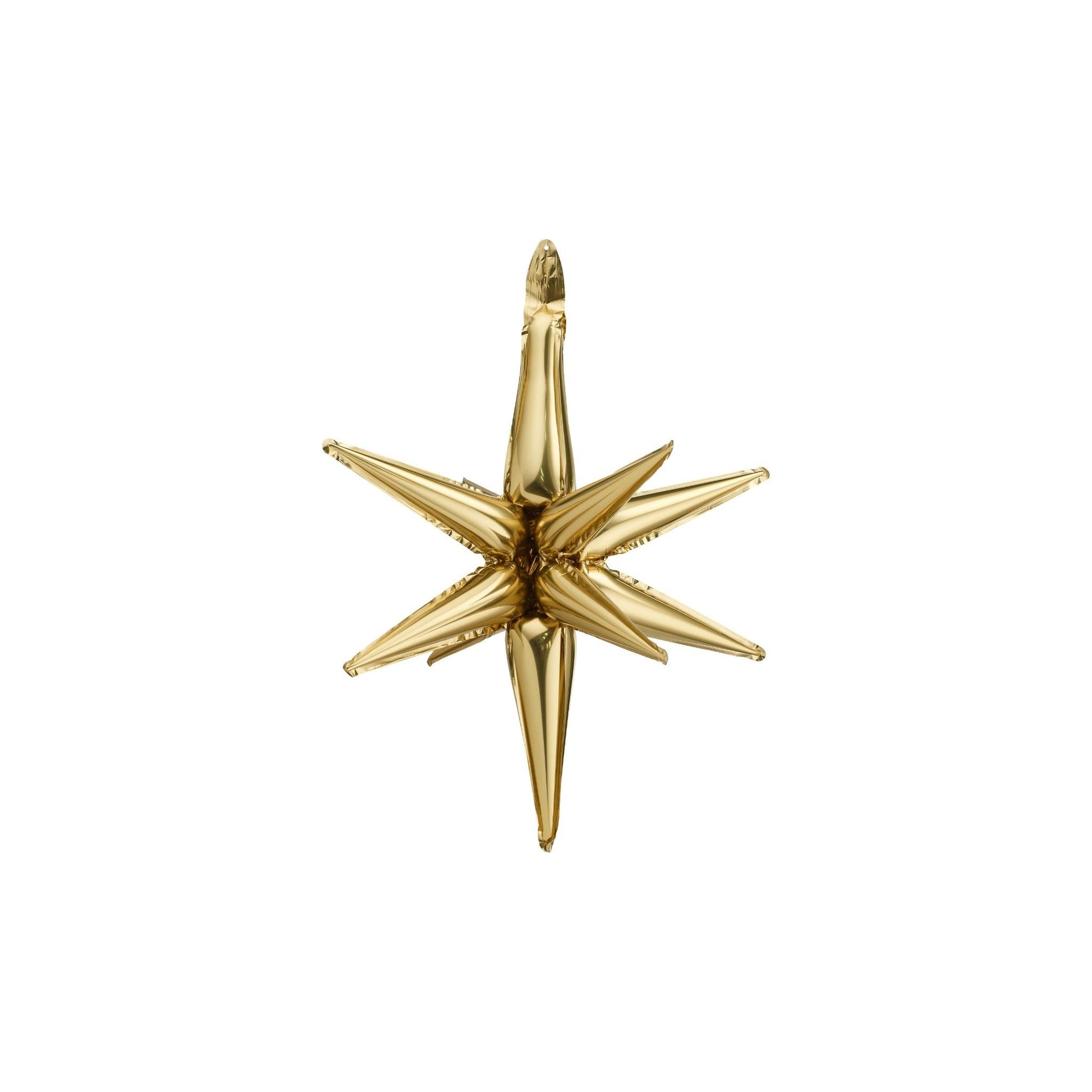 Gold 3D star foil balloon for space party decorations