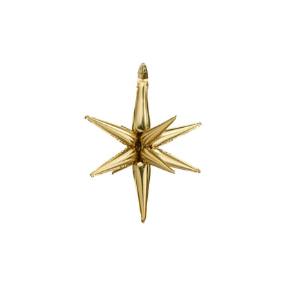 Gold 3D star foil balloon for space party decorations