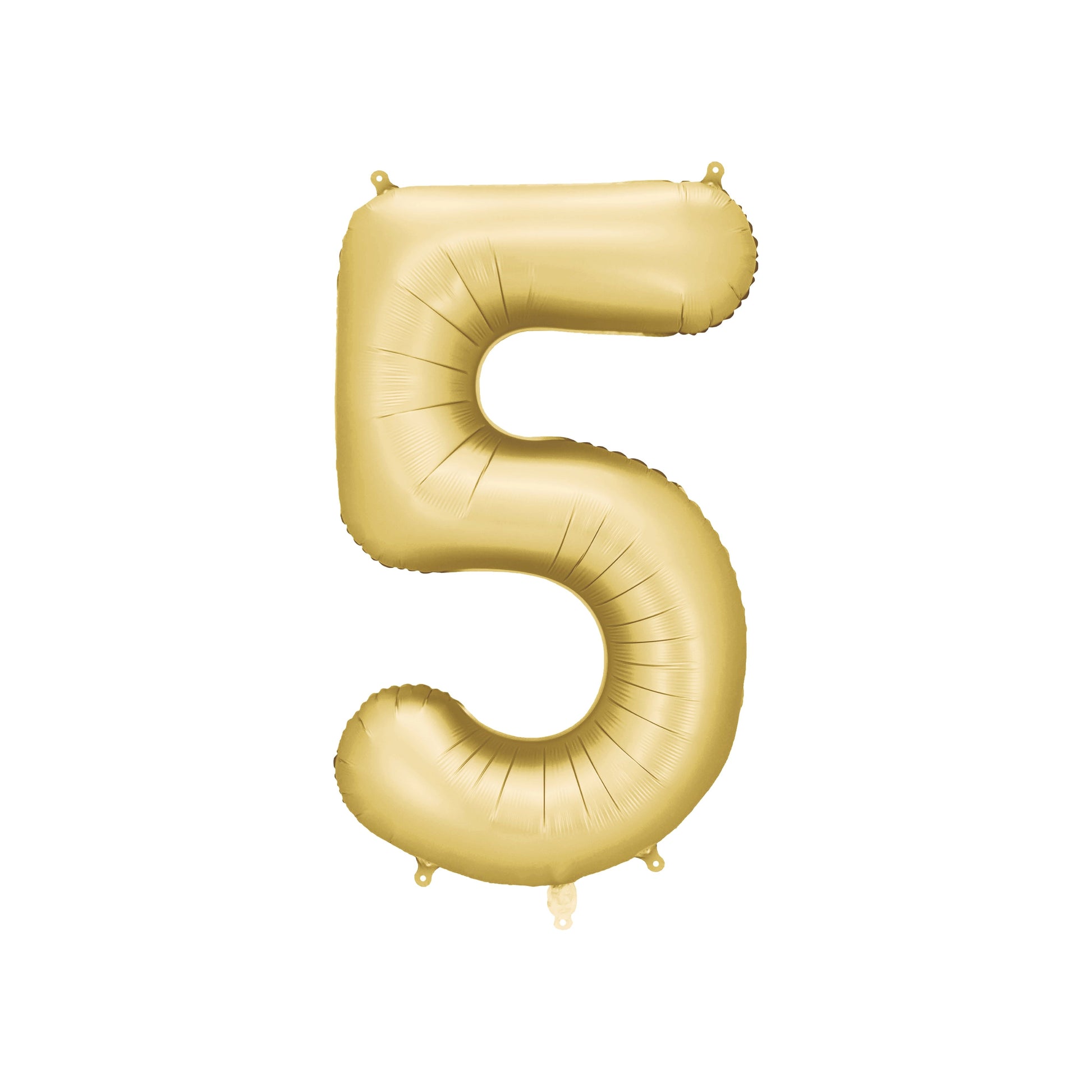 Gold Number 5 Foil Balloon – Birthday Party Decoration