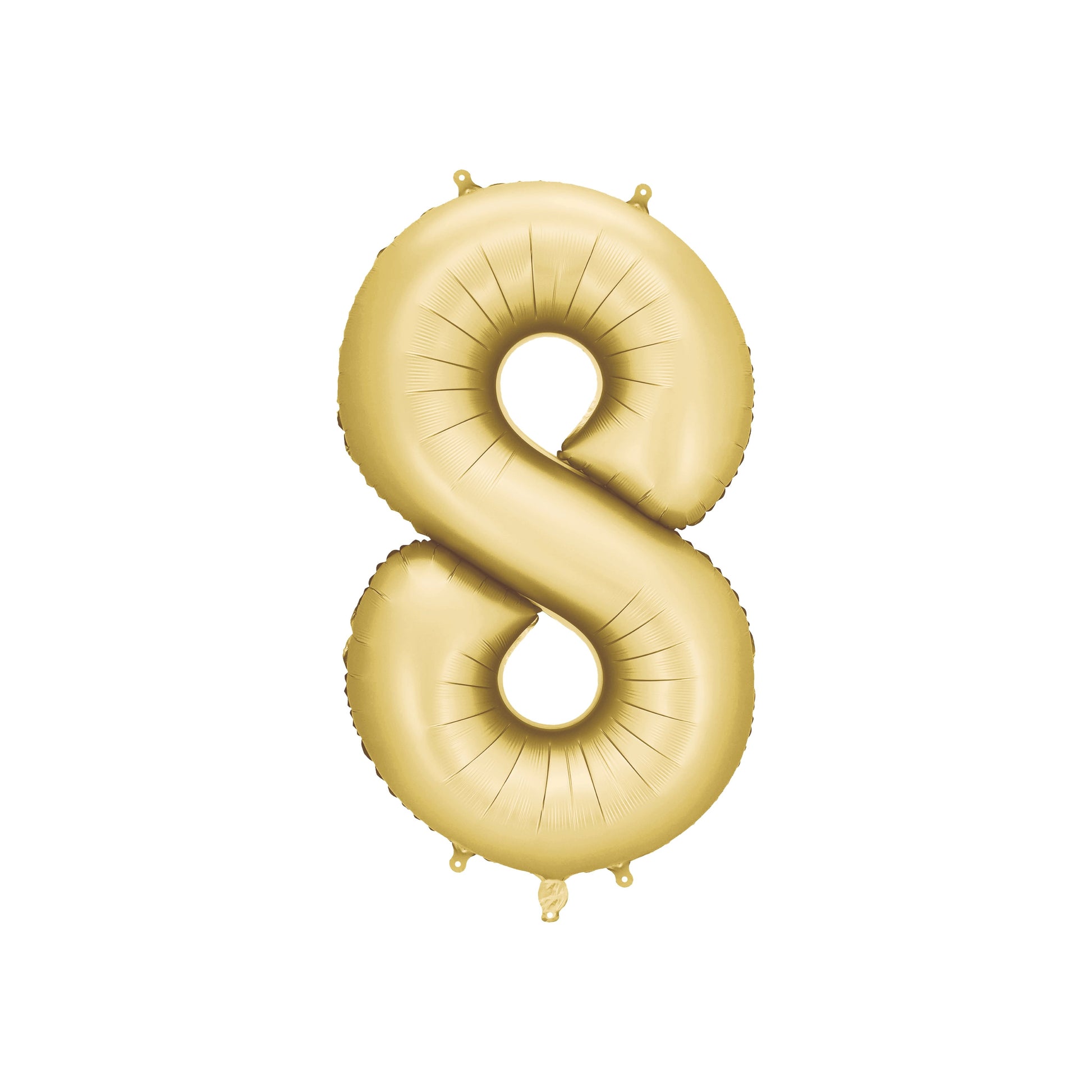 Gold Number 8 Foil Balloon – Birthday Party Decoration