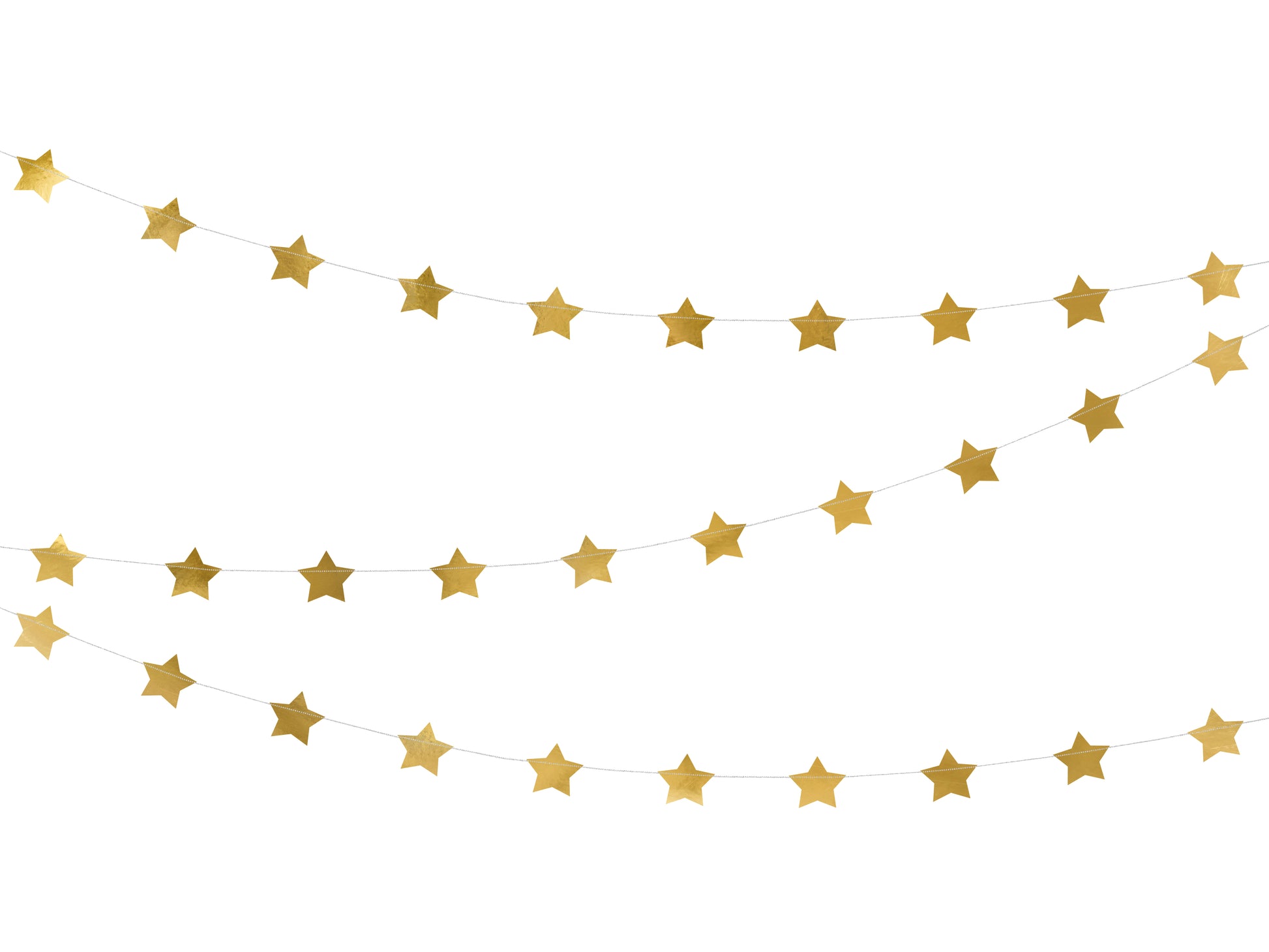 Gold star garland for space party or kids birthday decorations