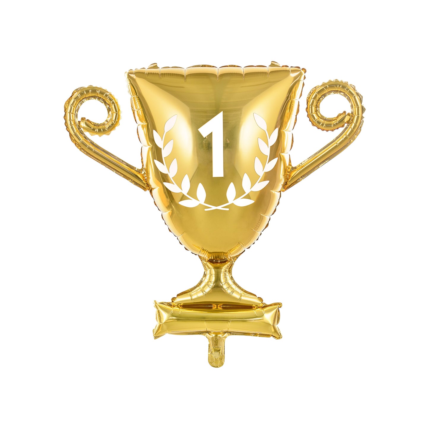 Gold foil balloon shaped like a trophy with number one design, perfect for football or sports birthday parties