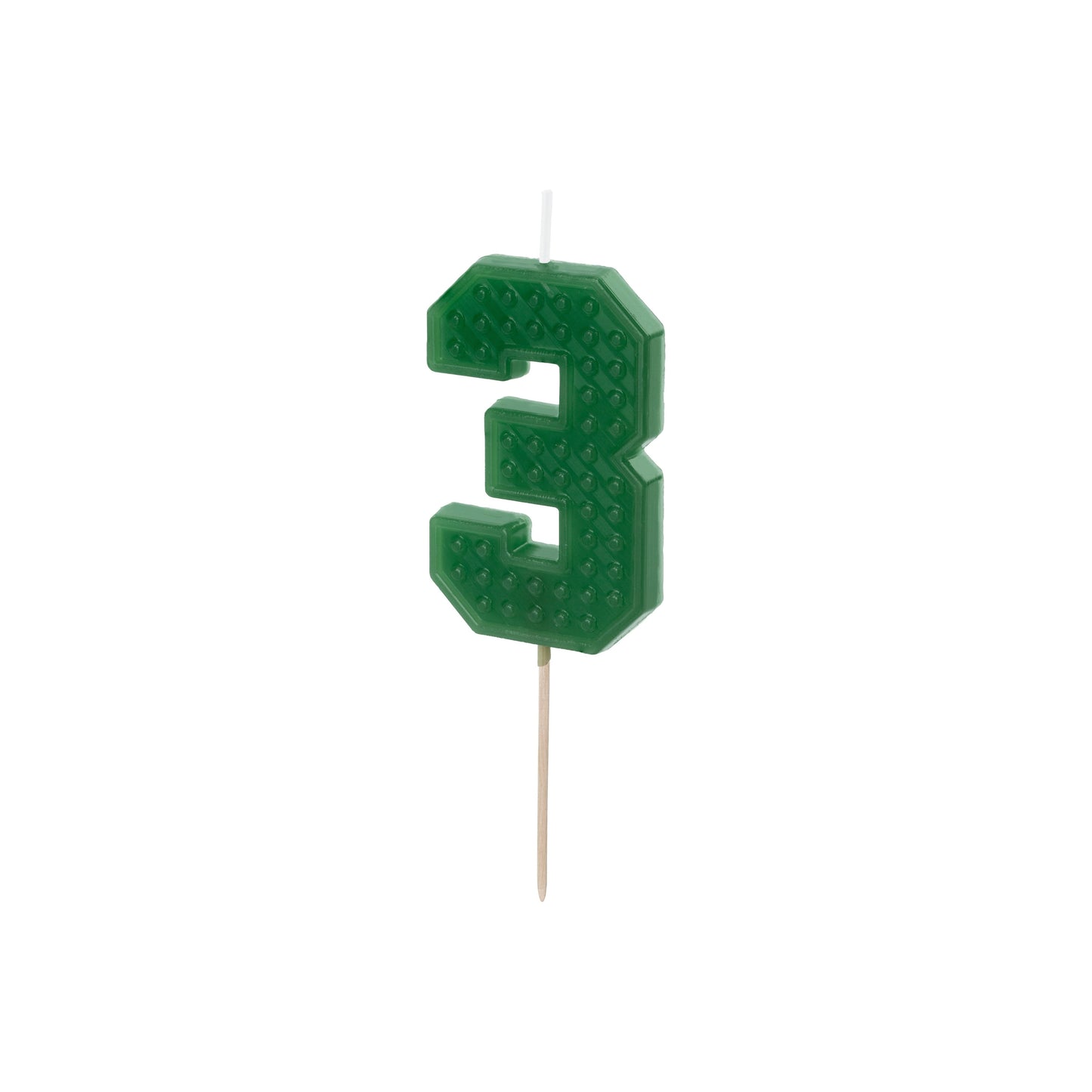 Green Birthday Candle – Number 3