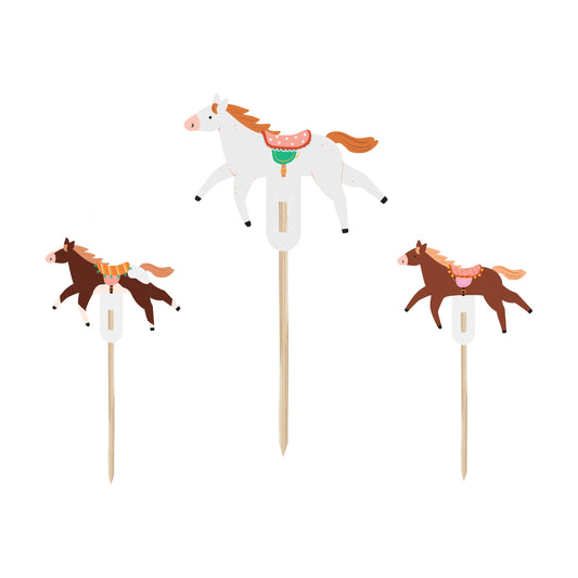 Horse cupcake toppers for decorating birthday cupcakes
