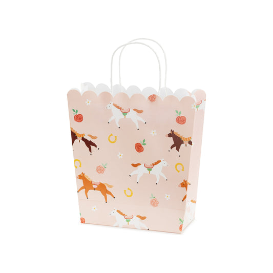 Horse party gift bag with running horse design