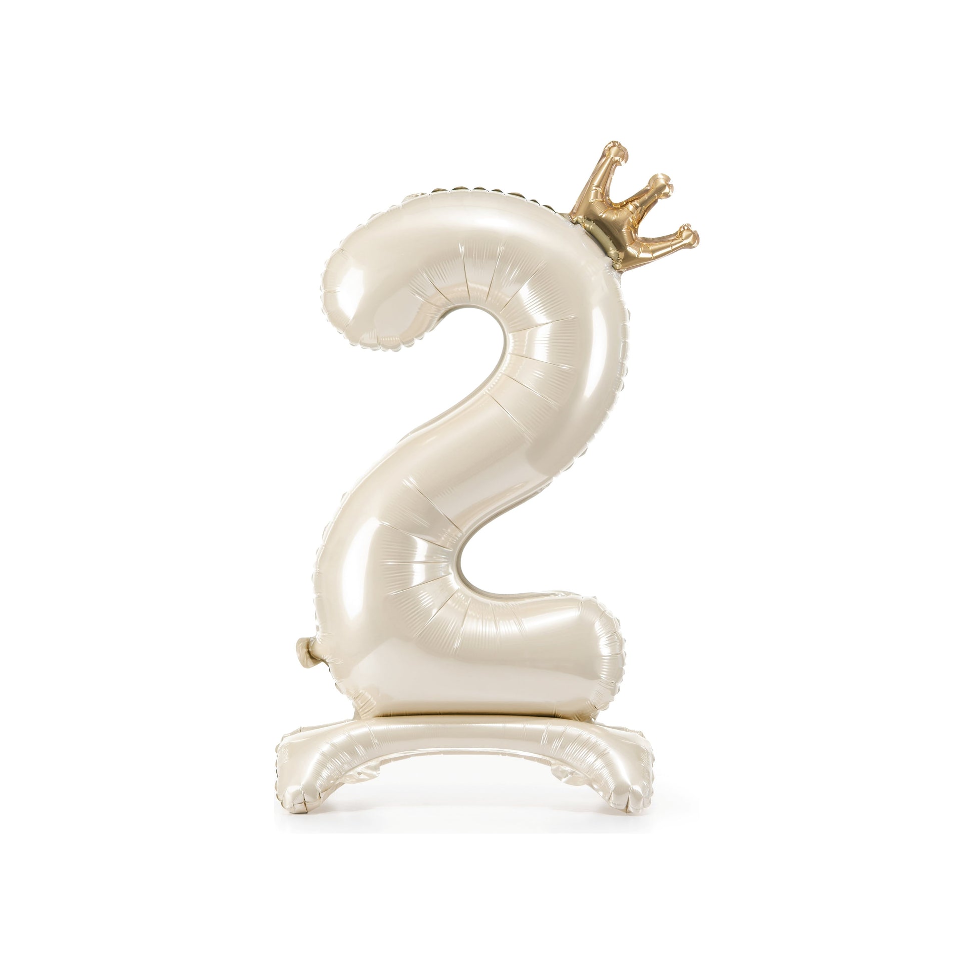 Light Cream Standing Foil Number Balloon for kids birthday party