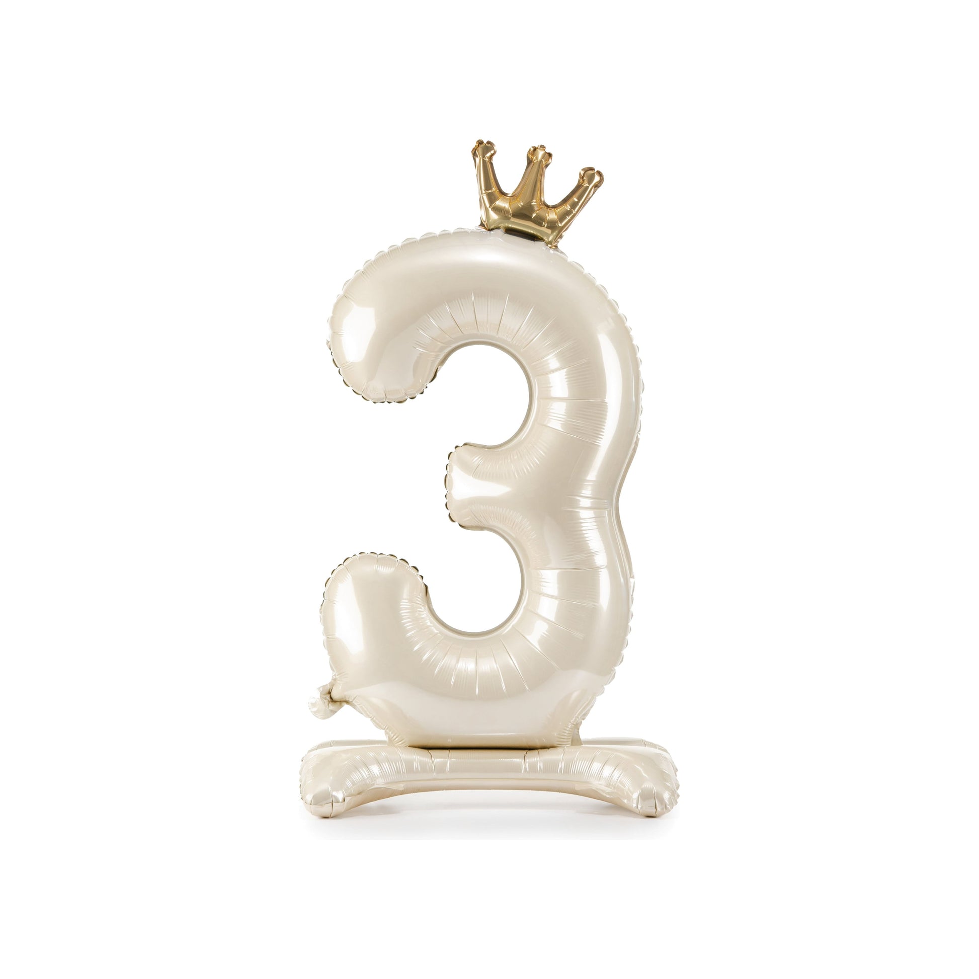 Light Cream Standing Foil Number Balloon for kids birthday party