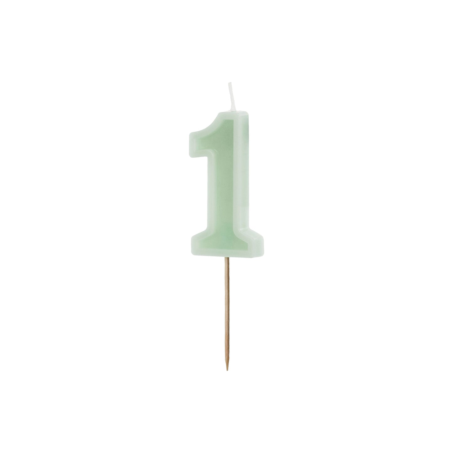 Light Green Birthday Candle number 1