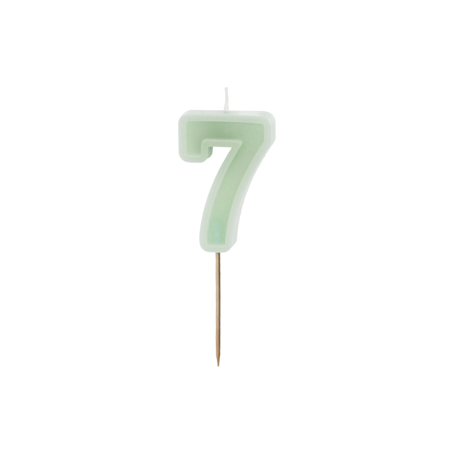 Light Green Birthday Candle number 7