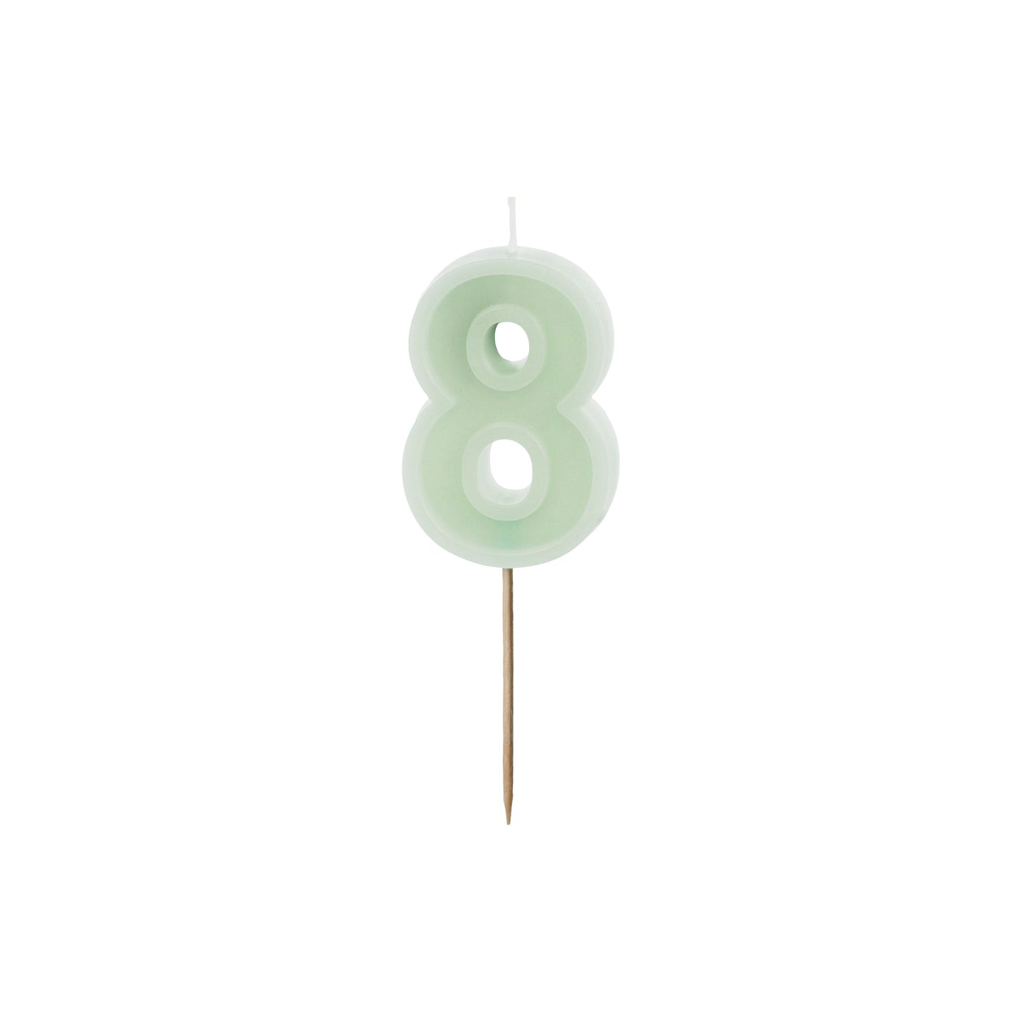 Light Green Birthday Candle number 8
