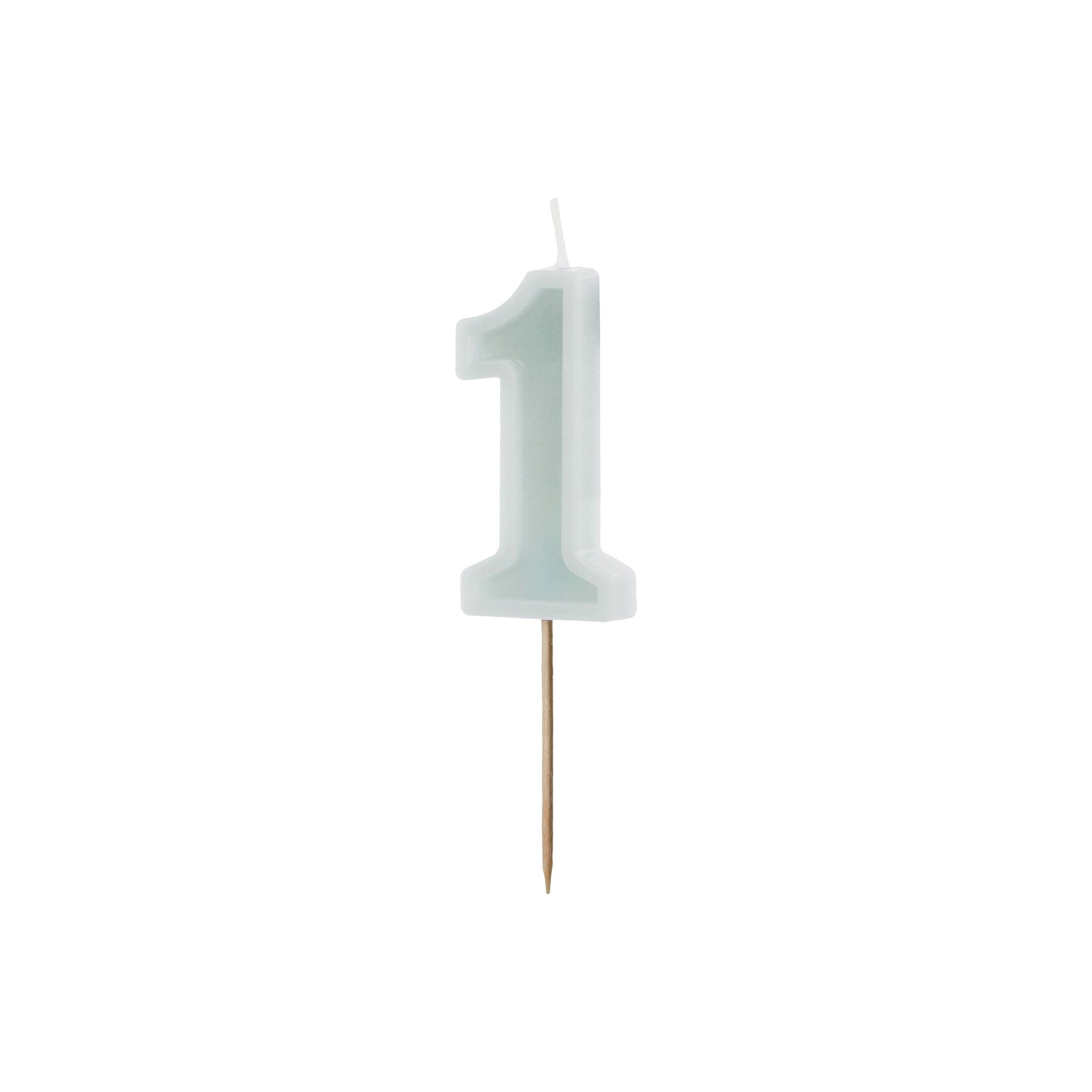 Light Mint Birthday Candle number 1