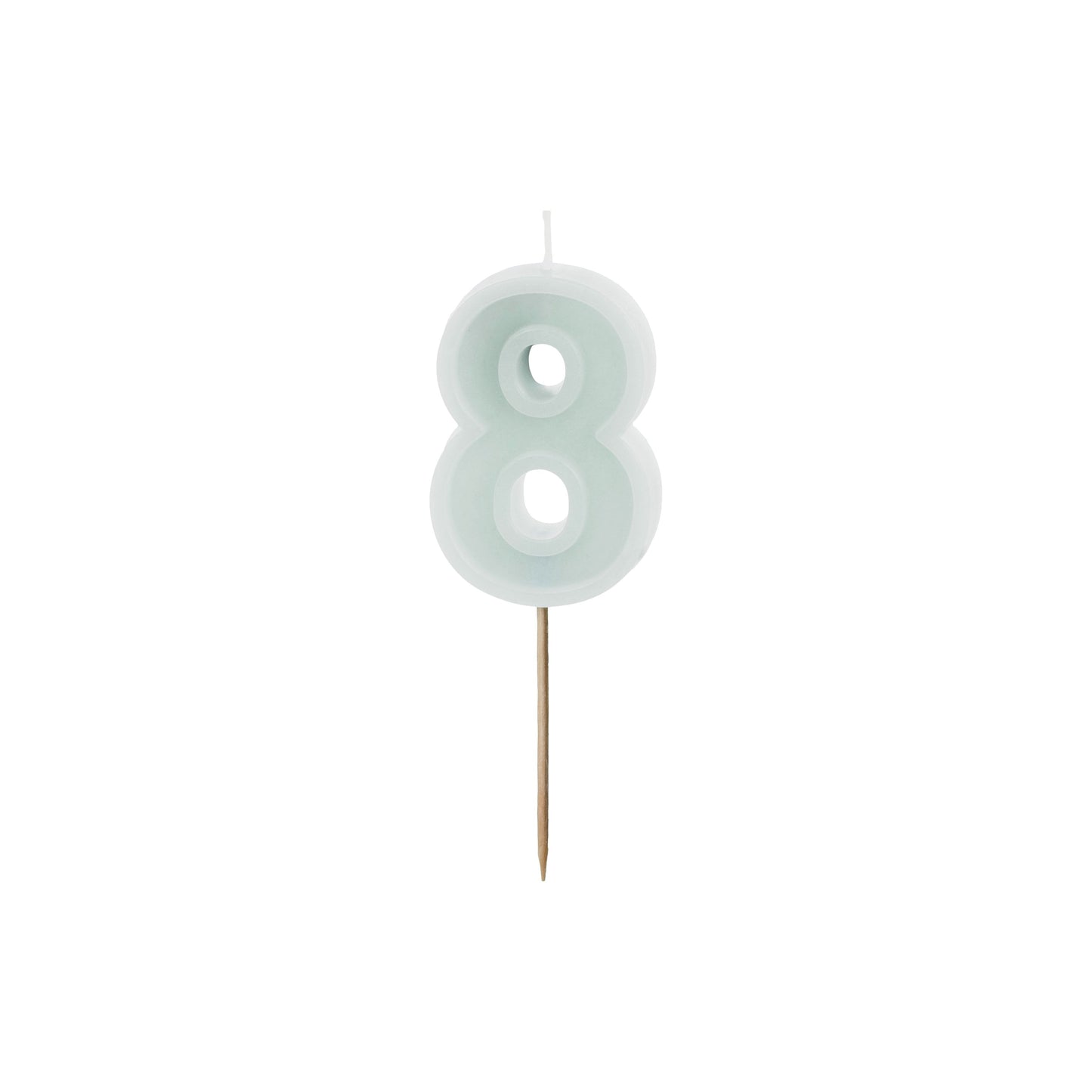 Light Mint Birthday Candle number 8
