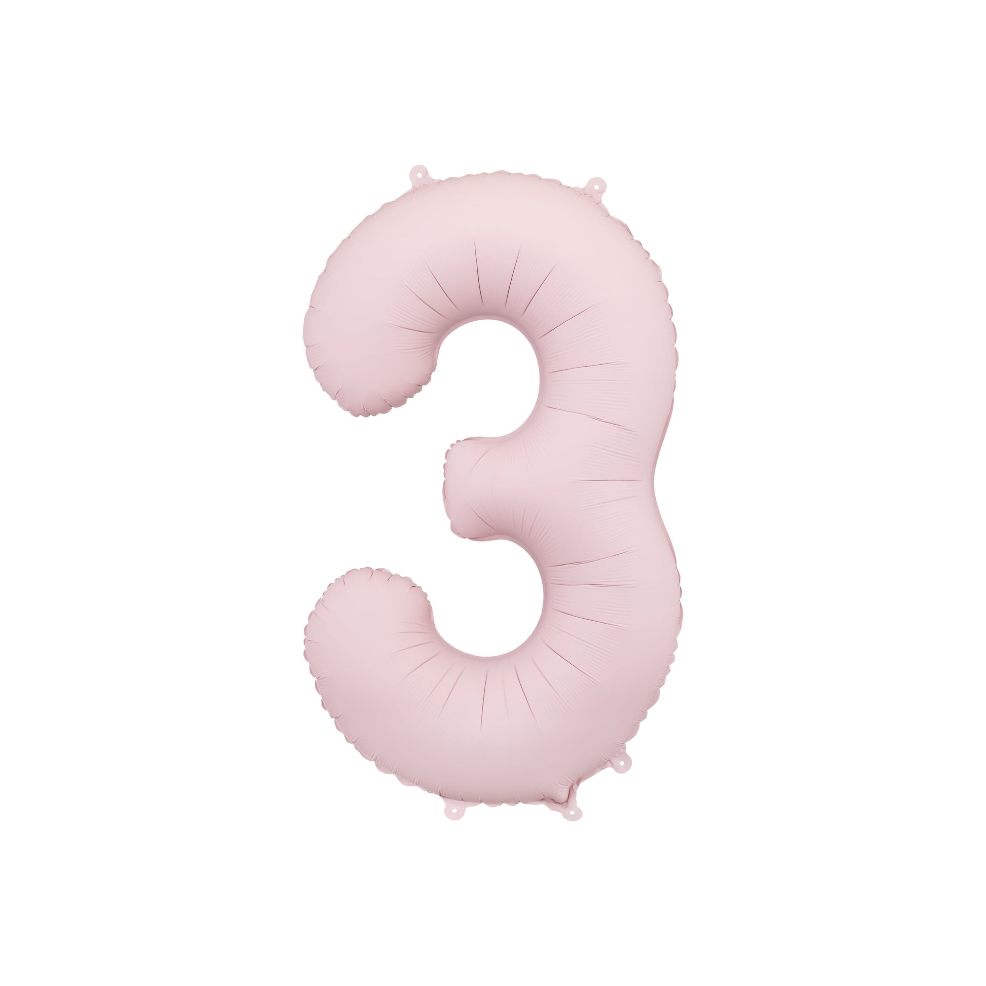 Light Pink Number 3 Foil Balloon – Birthday Party Decoration