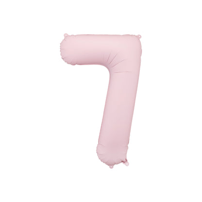 Light Pink Number 7 Foil Balloon – Birthday Party Decoration