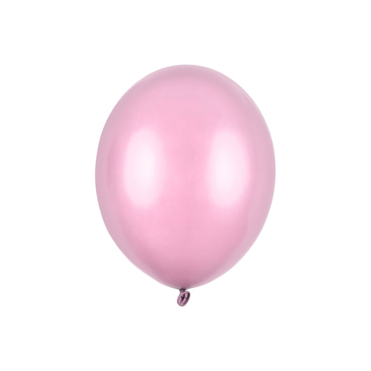 Metallic candy pink latex balloon 30 cm – soft pink balloon for birthday, baby girl shower