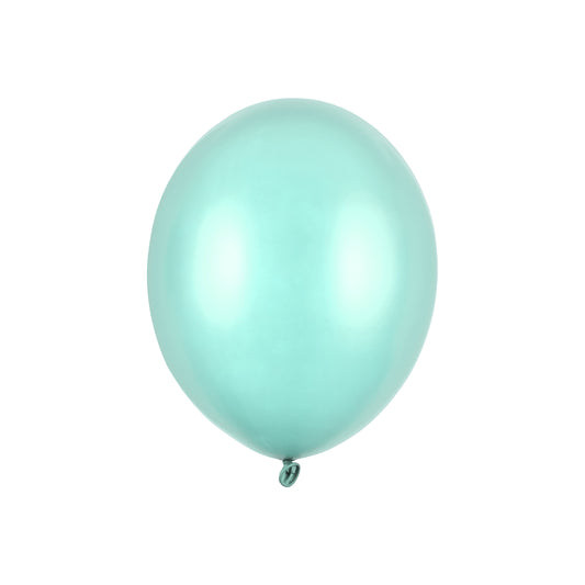 Mint green metallic balloon 30 cm – pastel latex party balloon for baby showers, birthdays and elegant decorations