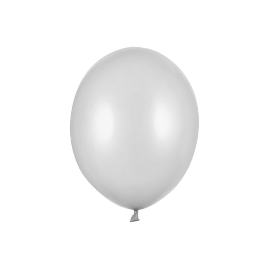Silver metallic balloon 30 cm – elegant decoration for birthday, anniversaries and party styling