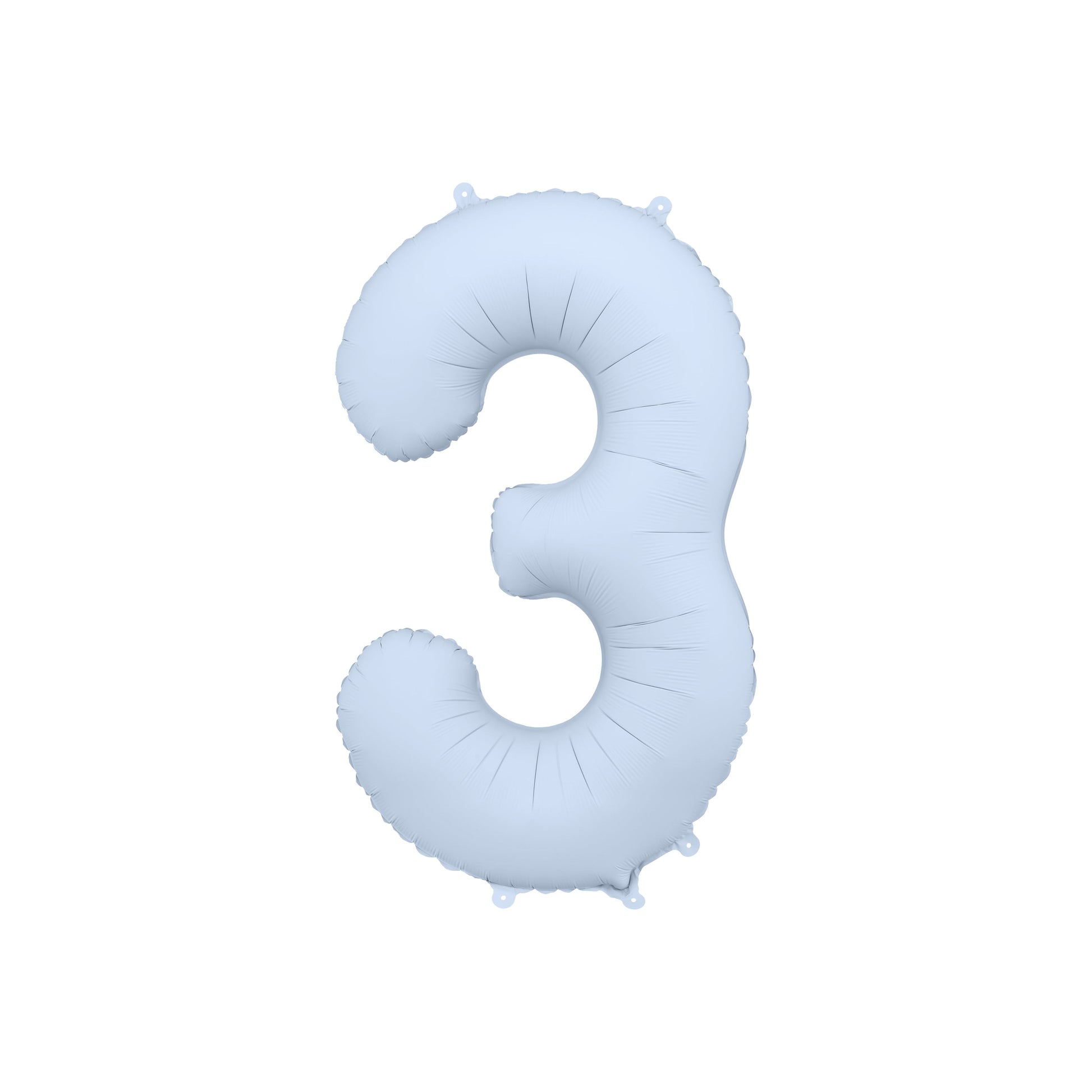 Misty Blue Number 3 Foil Balloon – Birthday Party Decoration