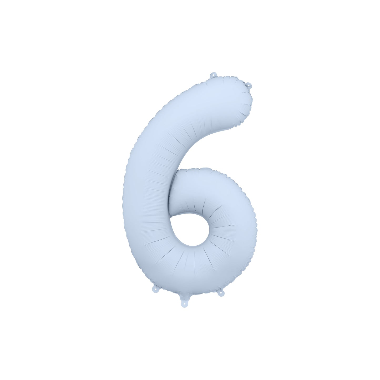 Misty Blue Number 6 Foil Balloon – Birthday Party Decoration