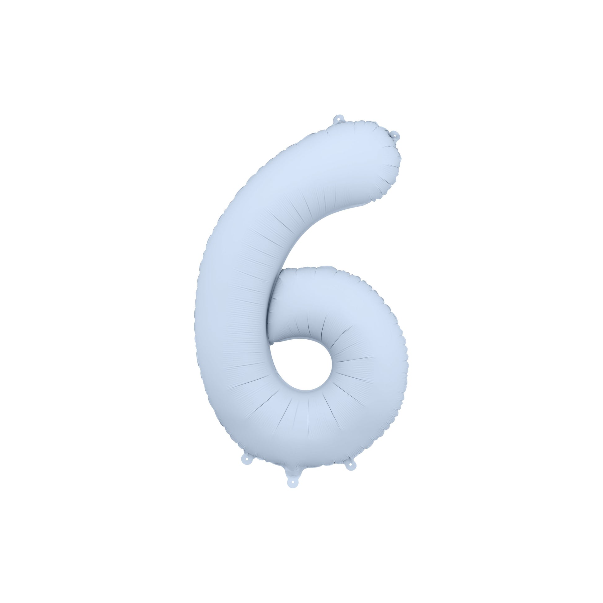 Misty Blue Number 6 Foil Balloon – Birthday Party Decoration