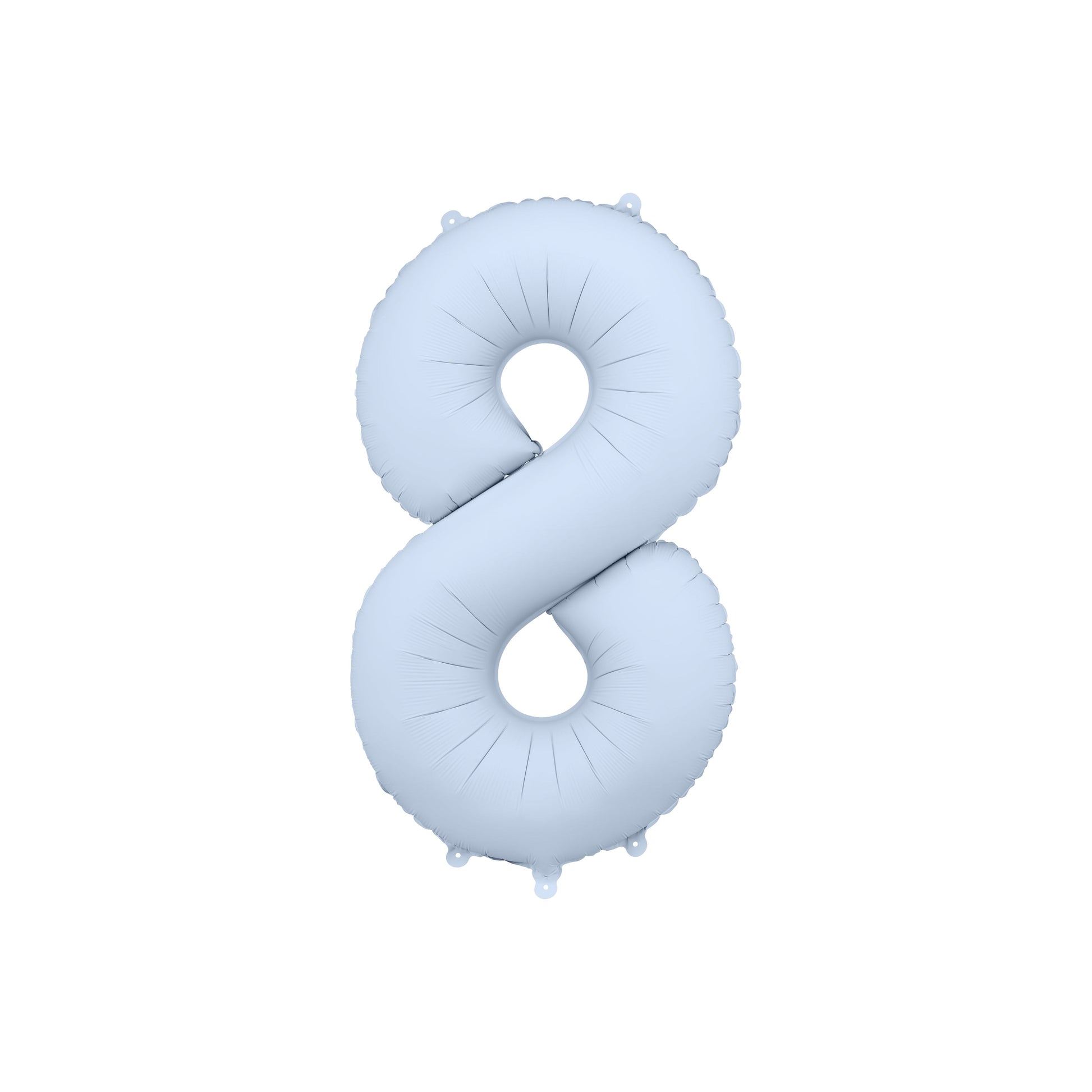Misty Blue Number 8 Foil Balloon – Birthday Party Decoration
