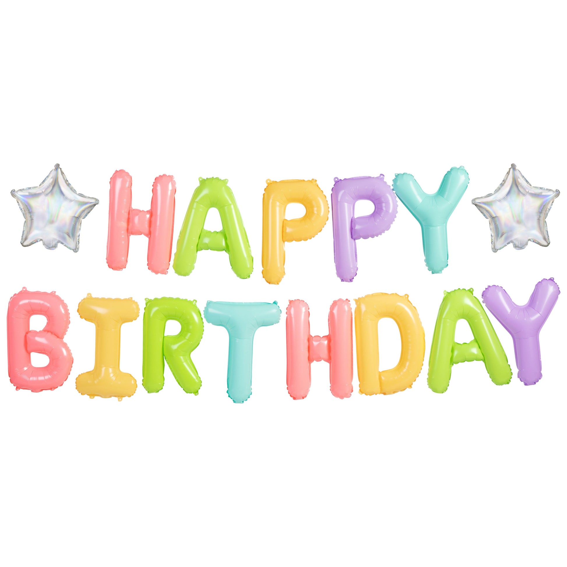 Mixed Color Happy Birthday Foil Balloon