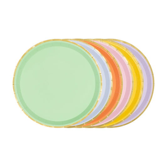 Mixed Color Paper Plates