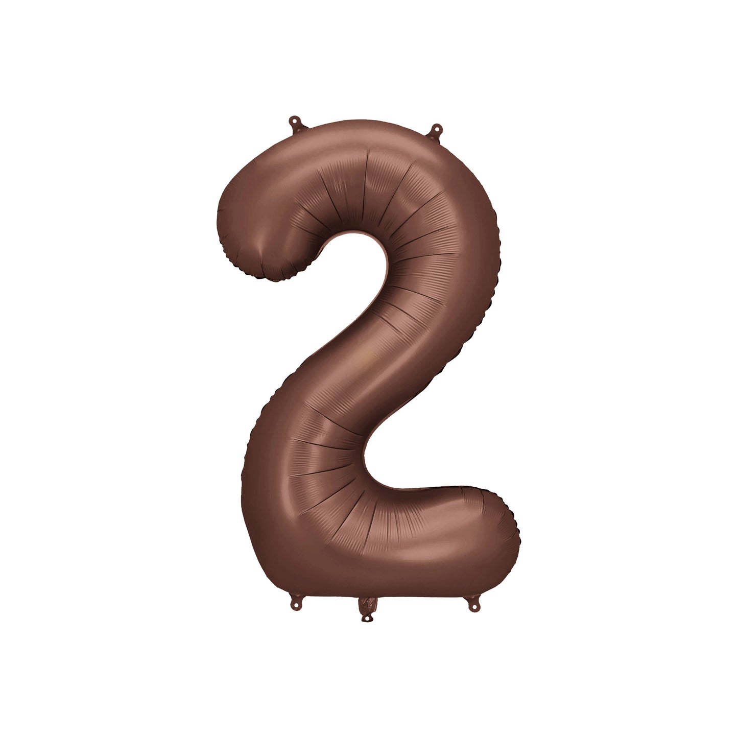 Mocha Number 2 Foil Balloon – Birthday Party Decoration